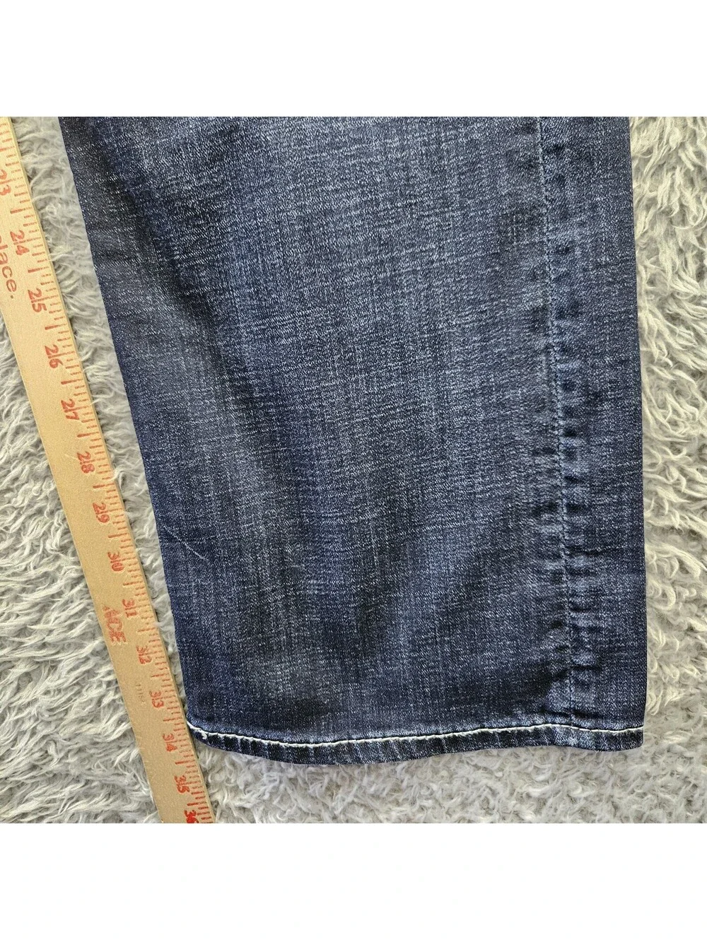 BKE TYLER Jeans Men Straight Leg 36L (Fits 36x34) Whiskering Fades Stretch Denim